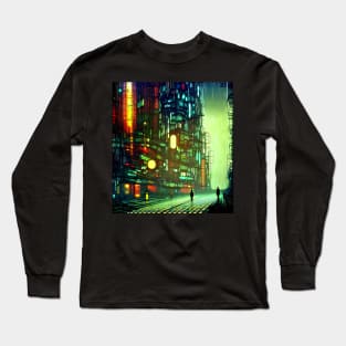 Abstract Cityscape Long Sleeve T-Shirt